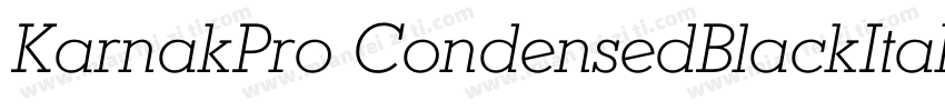 KarnakPro CondensedBlackItalic Cond字体转换